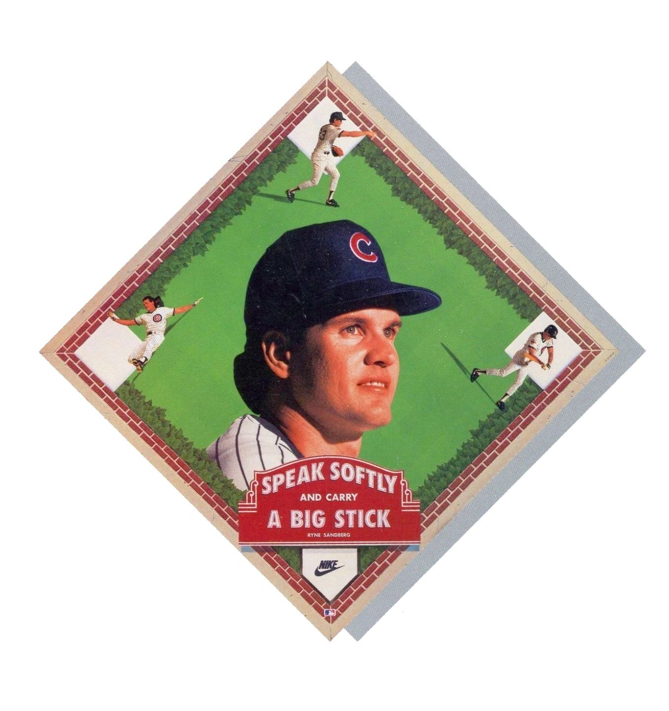 Nike Ryne Sandberg "Speak Softly" Original 1991 Poster NEW