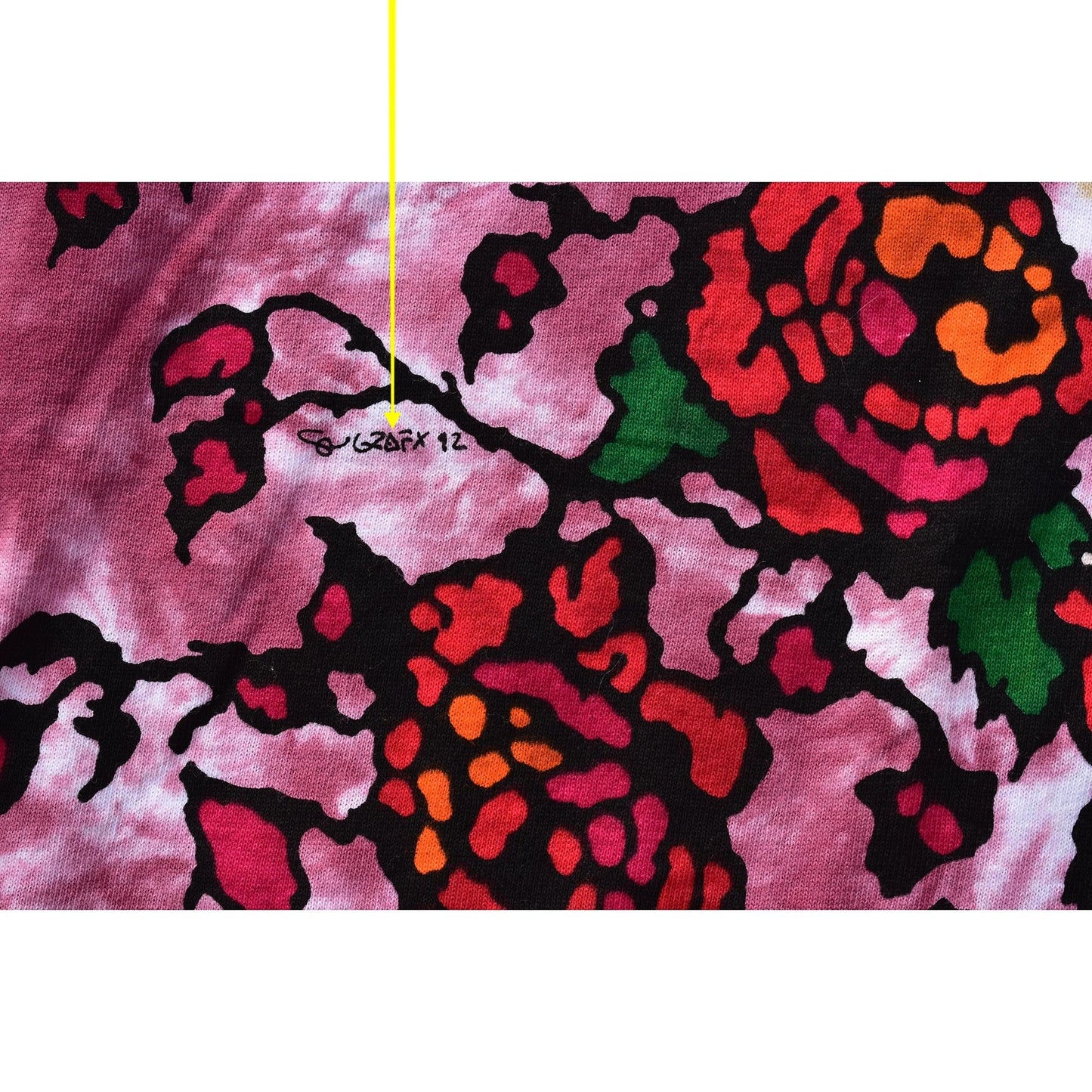 1992 Grateful Dead Brockum GDM Bertha Roses Tie Dye T-Shirt, Size XL
