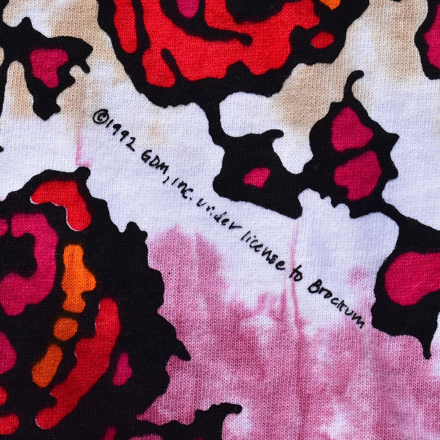 1992 Grateful Dead Brockum GDM Bertha Roses Tie Dye T-Shirt, Size XL