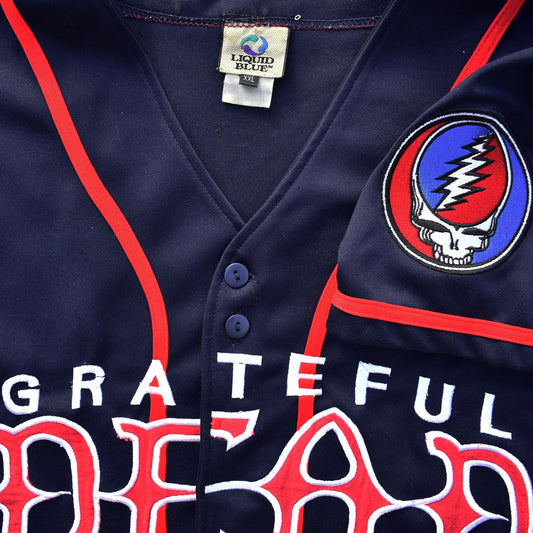 Grateful Dead Authentic Baseball Jersey by Liquid Blue, Size XXL