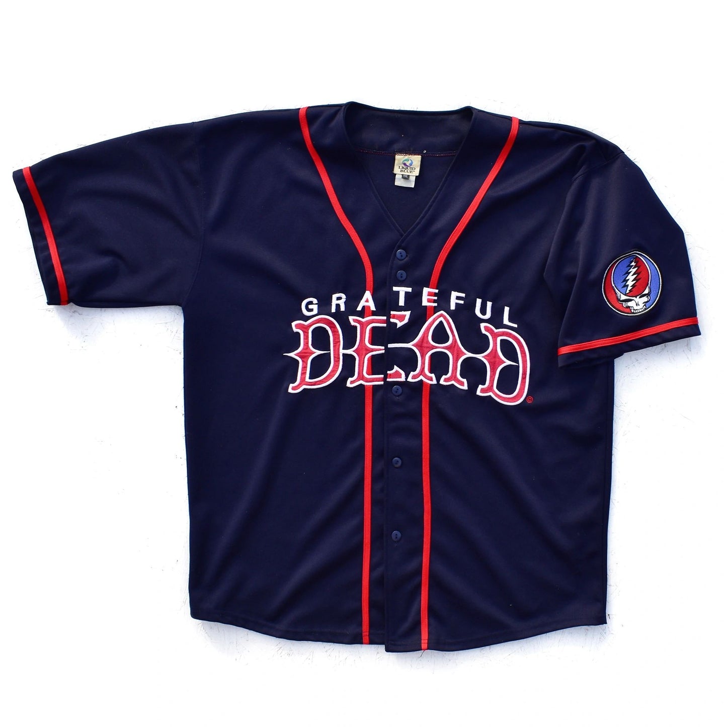 Grateful Dead Authentic Baseball Jersey by Liquid Blue, Size XXL