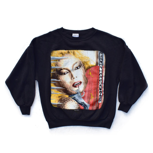 1990-1991 Scorpions Crazy World Tour Crew Sweatshirt Size Large