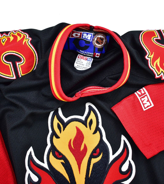 Calgary Flames Alternate Horse Head CCM Hockey Jersey Youth XL