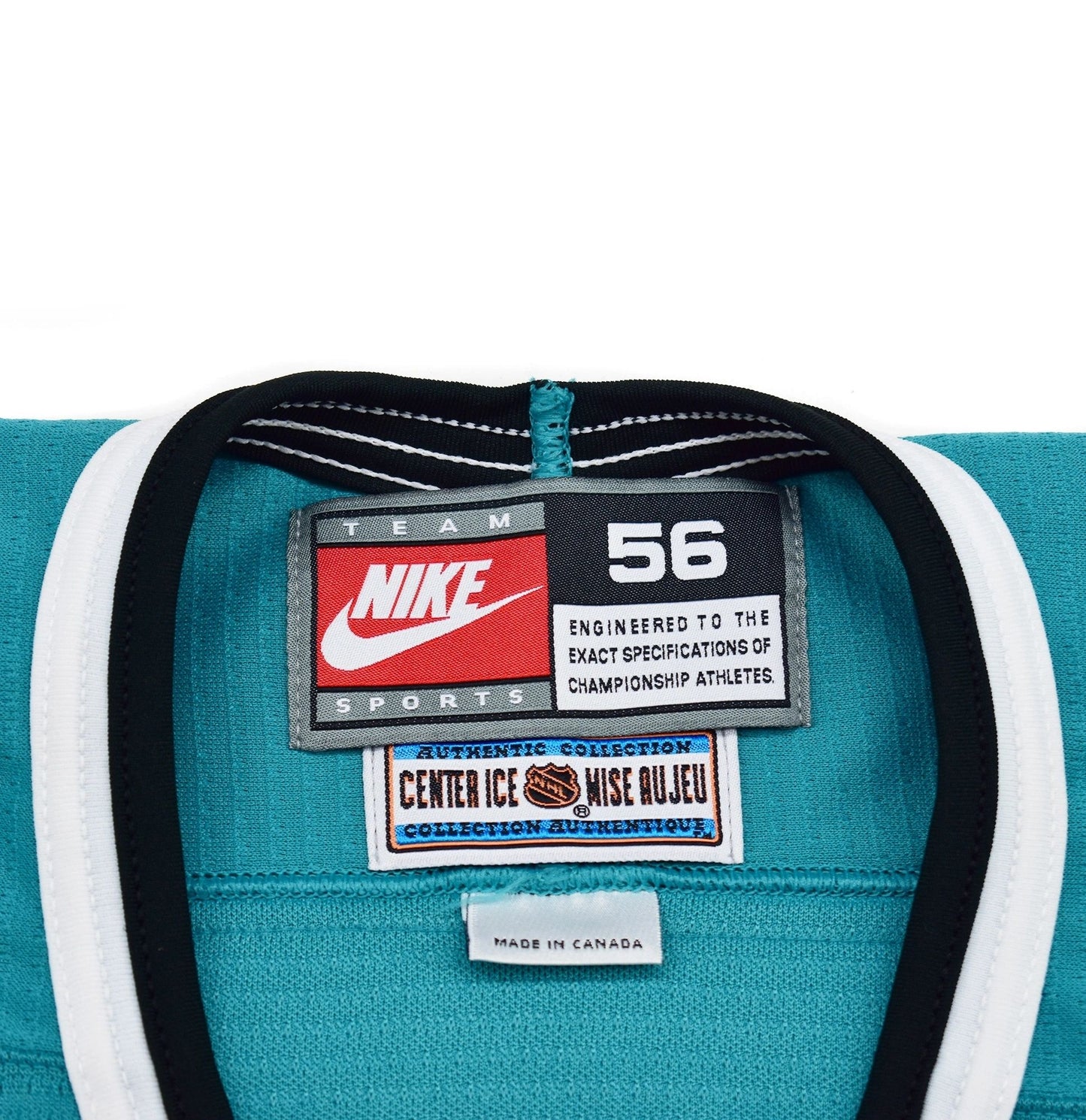 San Jose Sharks 1997 Nike Game Worn Used Hockey Jersey