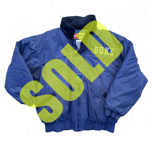 Duke Blue Devils Nike Duck Down Puffer Y2K Team Jacket Size Large