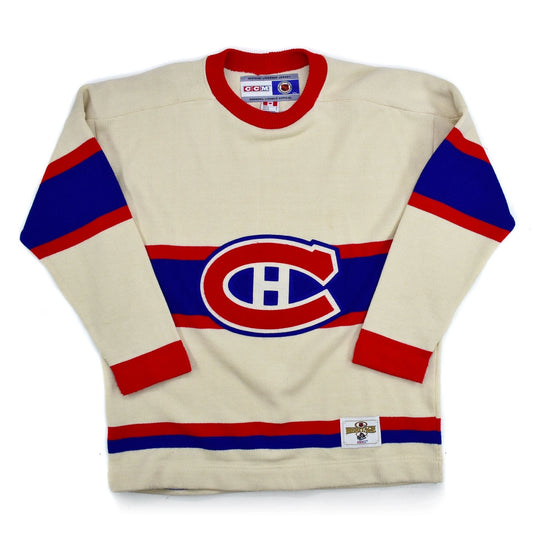 Montreal Canadiens Authentic CCM Heavyweight Sweater Hockey Jersey Size Large