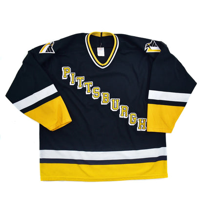 Pittsburgh Penguins Spell-Out Authentic CCM "Gin & Juice" Jersey Size XL