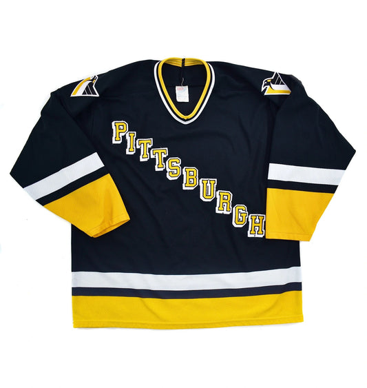 Pittsburgh Penguins Spell-Out Authentic CCM "Gin & Juice" Jersey Size XL