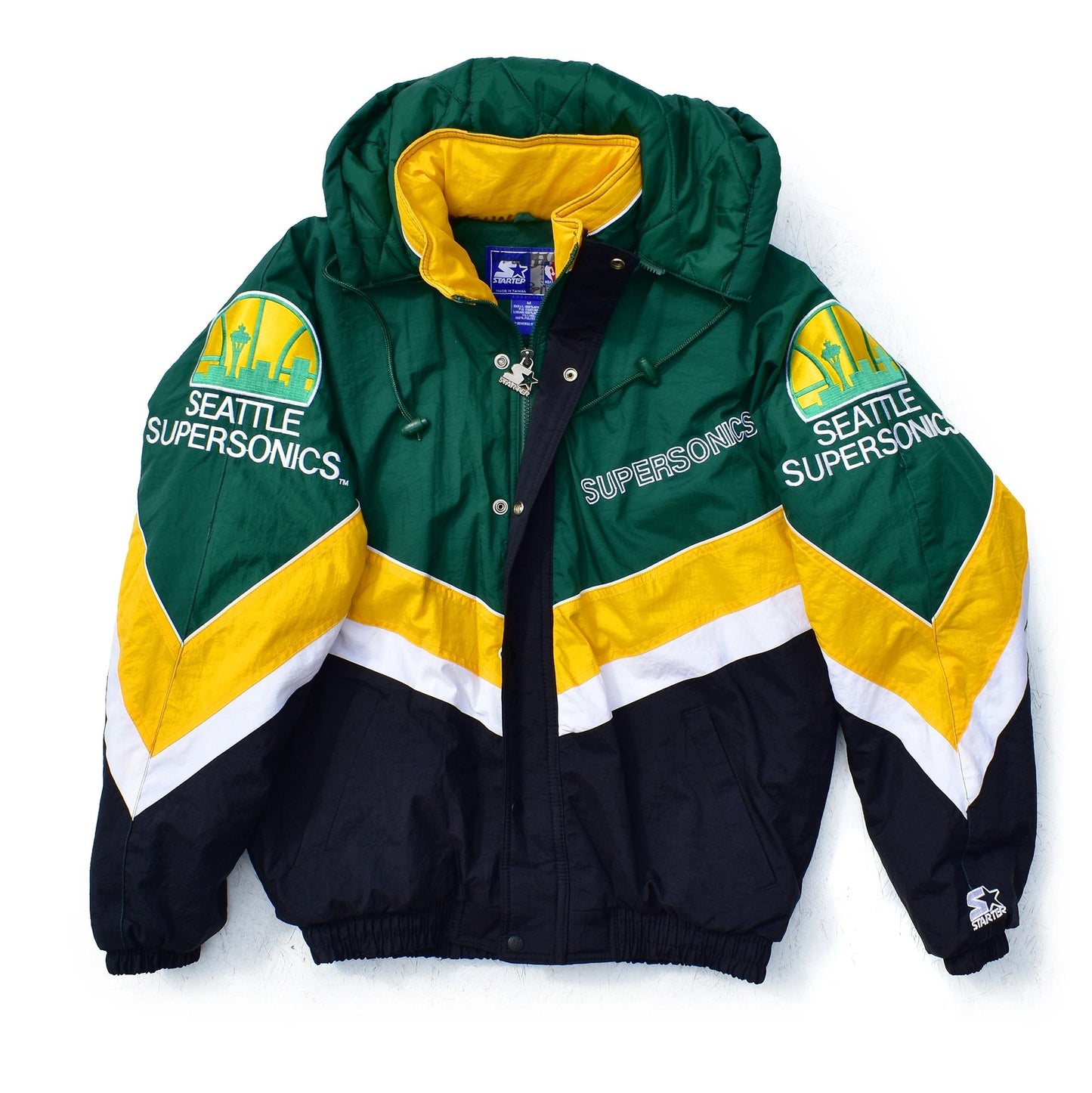 Seattle Supersonics Starter 90's Full Zip Jacket, Size Medium