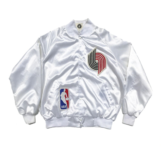 1/1 Portland Trailblazers Satin Chain Stitched Custom Jacket Size XXL