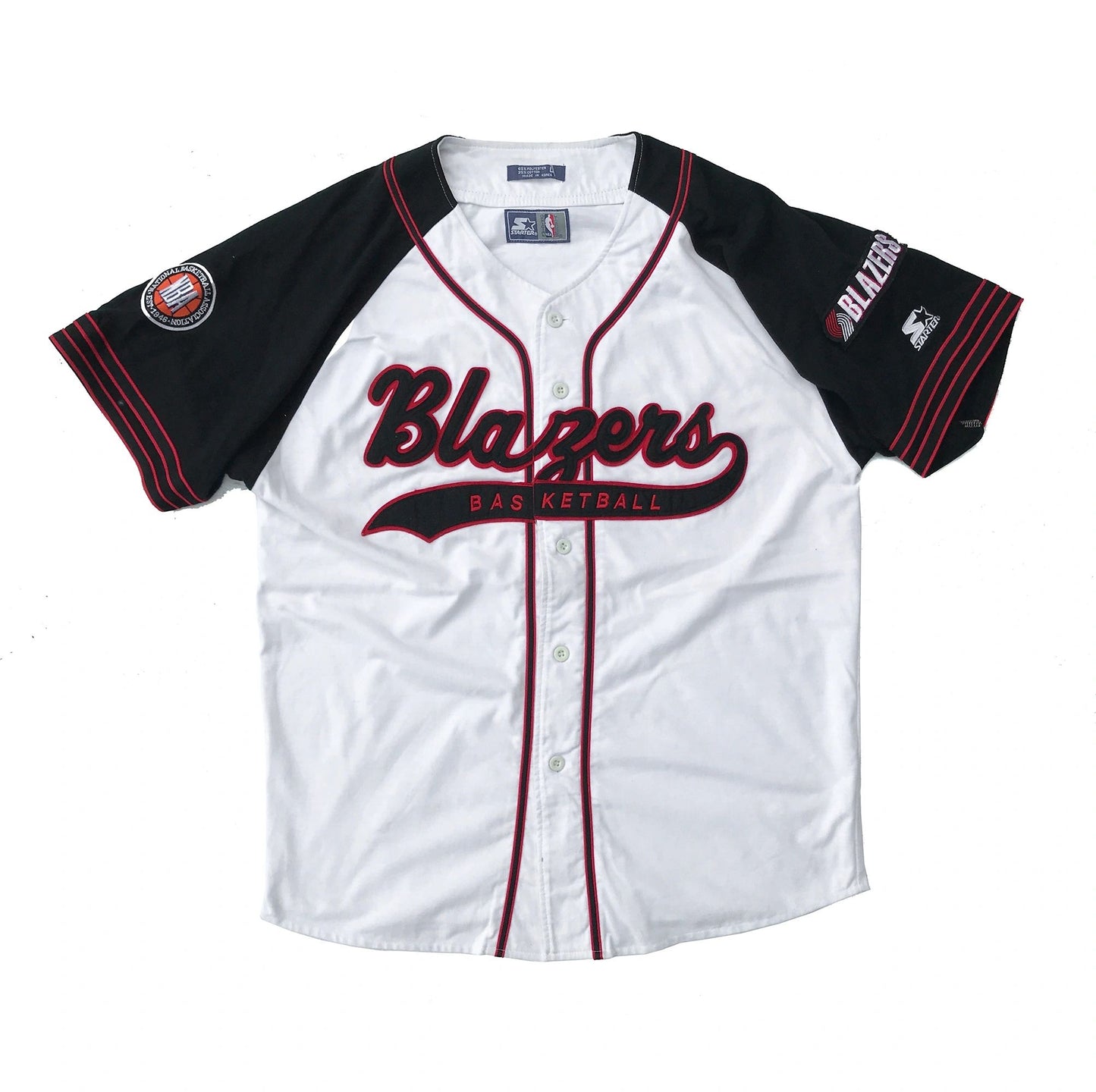Portland Trailblazers Starter 90's Baseball Jersey Size Large