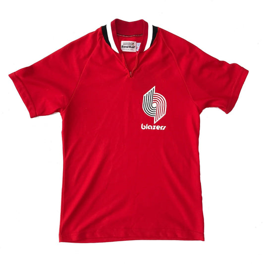 Portland Trailblazers 80's Medalist Sand Knit Warm-Up Shirt