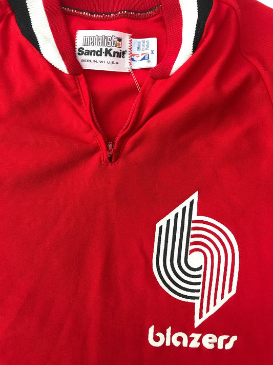 Portland Trailblazers 80's Medalist Sand Knit Warm-Up Shirt