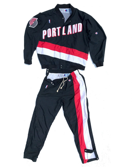Portland Trailblazers Authentic Champion Warm-up Suit Size XL