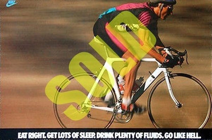 Nike Mark Allen "GO LIKE HELL" Cycling Original Poster NEW