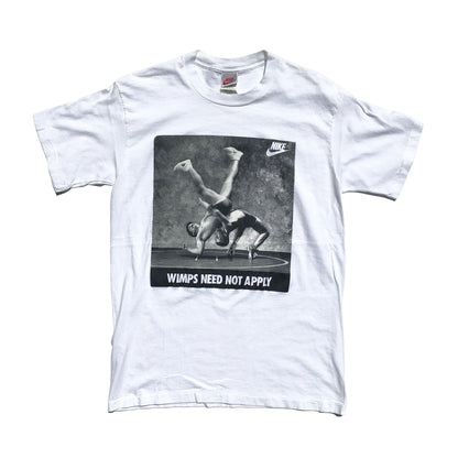 Nike Wrestling "Wimps Need Not Apply" Gray Tag T-Shirt Size Medium