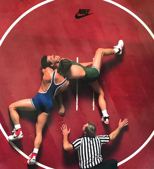 Nike Wrestling Late 80's Original Print Rare Poster "Take No Prisoners"