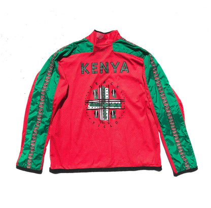 Nike Gray Tag Kenya Track & Field mesh Zip Jacket Size Medium