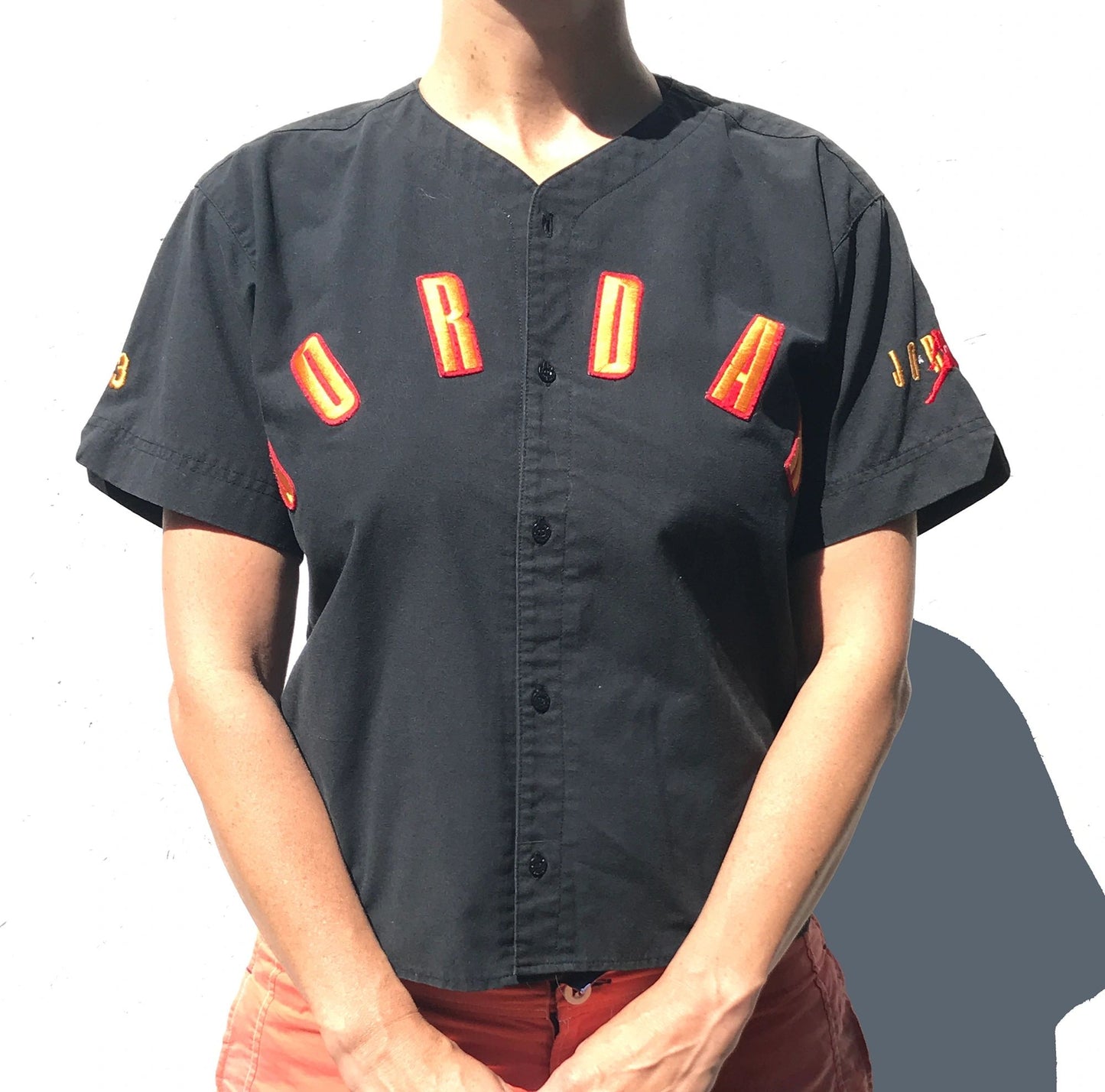 Nike Air Jordan 6 7 1992 Embroidered Baseball Jersey Youth Size Large