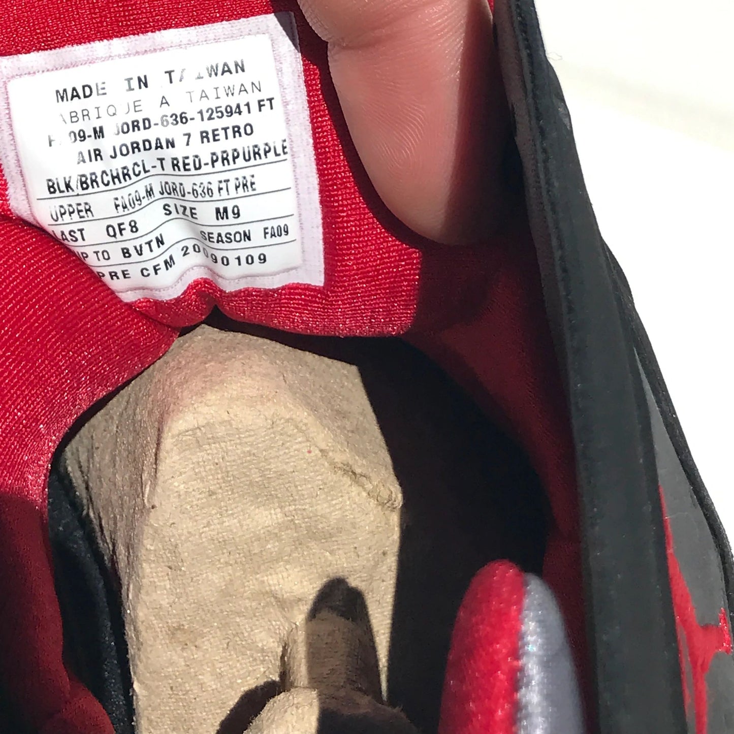 Nike Air Jordan 7 VII 1992 Retro Raptor Sample New Size 9