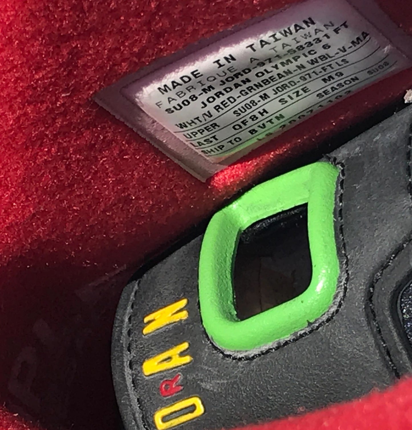 Nike Air Jordan 6 VI Retro Olympic Beijing Samples New Size 9