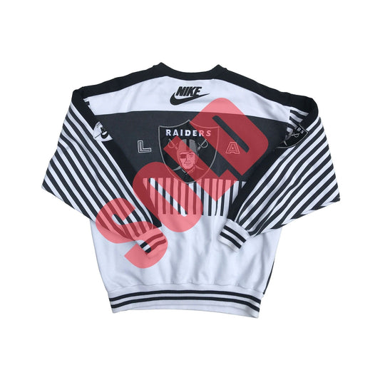 Nike Gray Tag Los Angeles Raiders NFL Color Block Sweatshirt Size XL