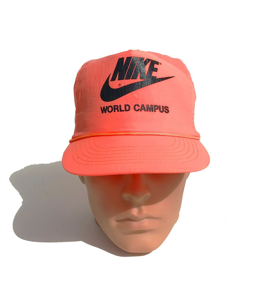 Nike OG Neon Orange Nylon World Campus Employee Snapback Hat