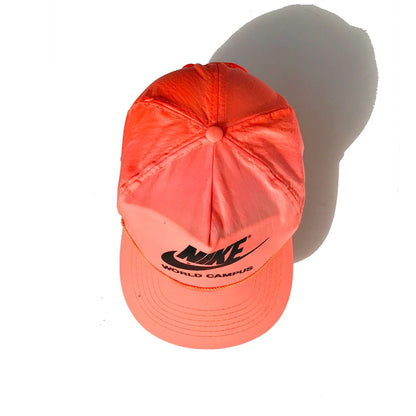 Nike OG Neon Orange Nylon World Campus Employee Snapback Hat