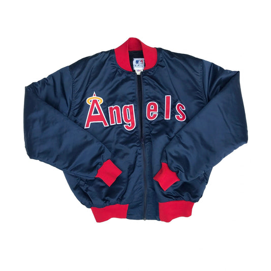 Los Angeles California Angels 80s Fur Lined Coaches Jacket Size XL