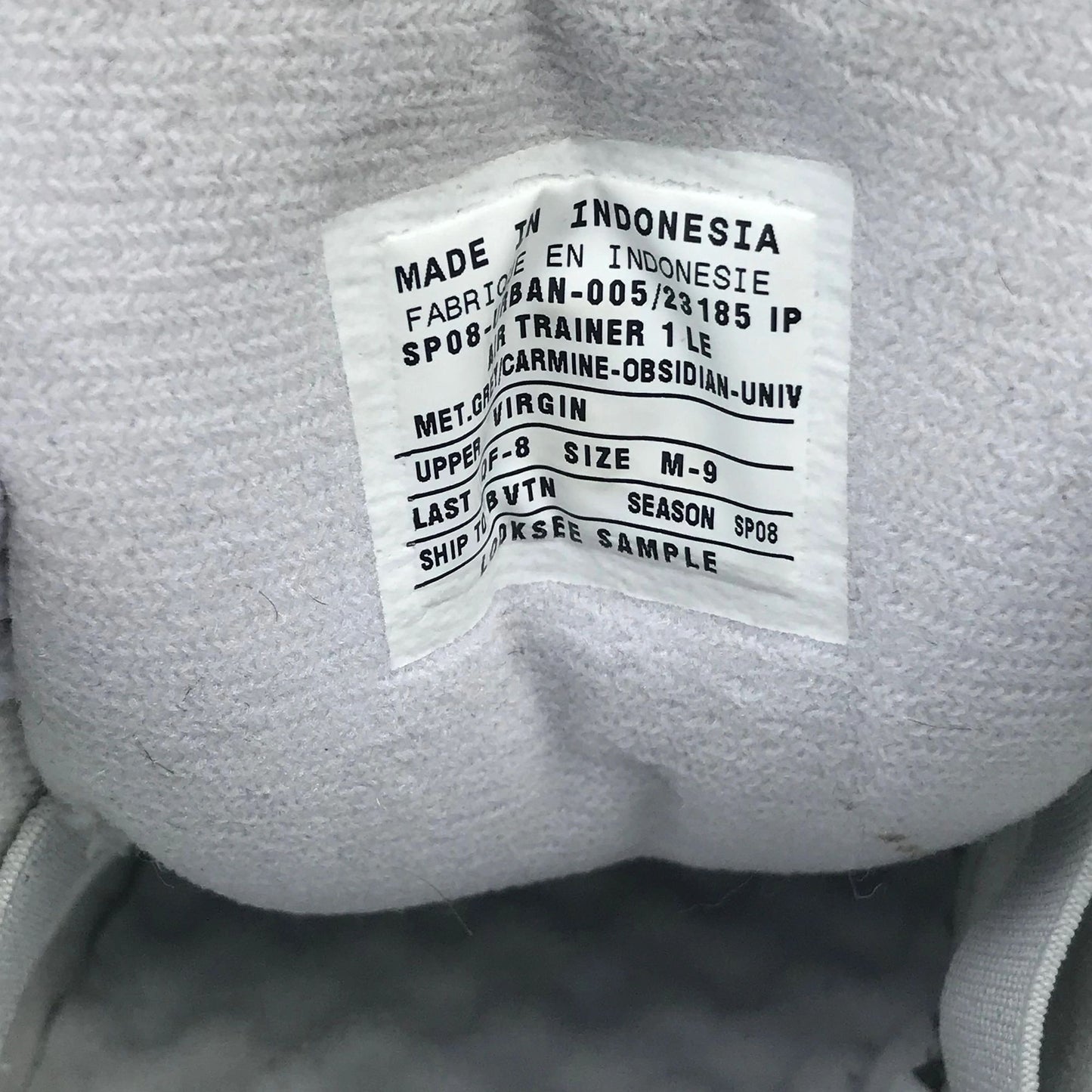 Nike Air Trainer 1 LE McEnroe / Bo Look See Sample Size 9