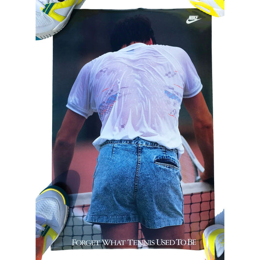 Nike Andre Agassi "Forget What Tennis Used to Be" OG 90s Poster NEW