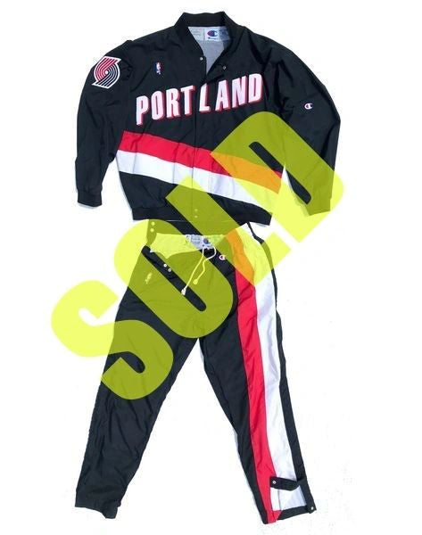 Portland Trailblazers Authentic Champion Warm-up Suit Size XL