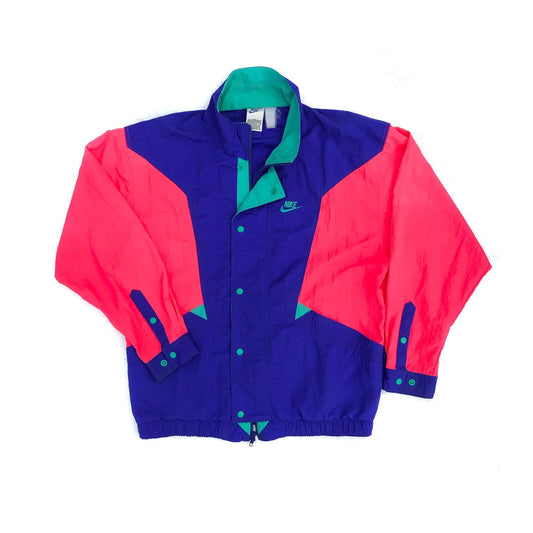 Nike Gray Tag Air Force Neon 90's Windbreaker Jacket