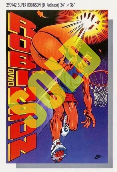 Nike Original 90's Poster: David Robinson "Super Robinson" NEW