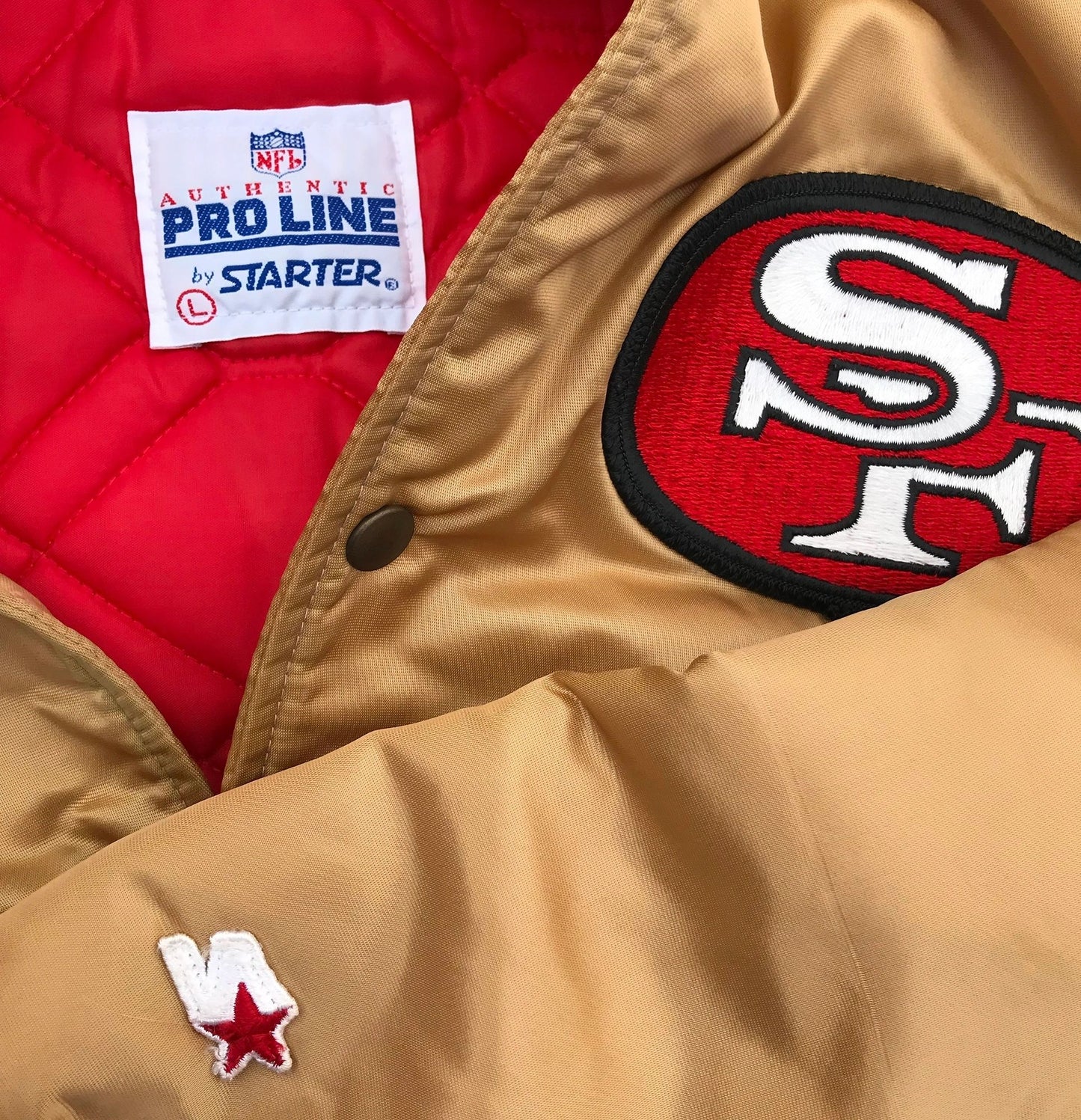 San Francisco 49ers Gold Starter Jacket Size Large