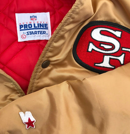 San Francisco 49ers Gold Starter Jacket Size Large