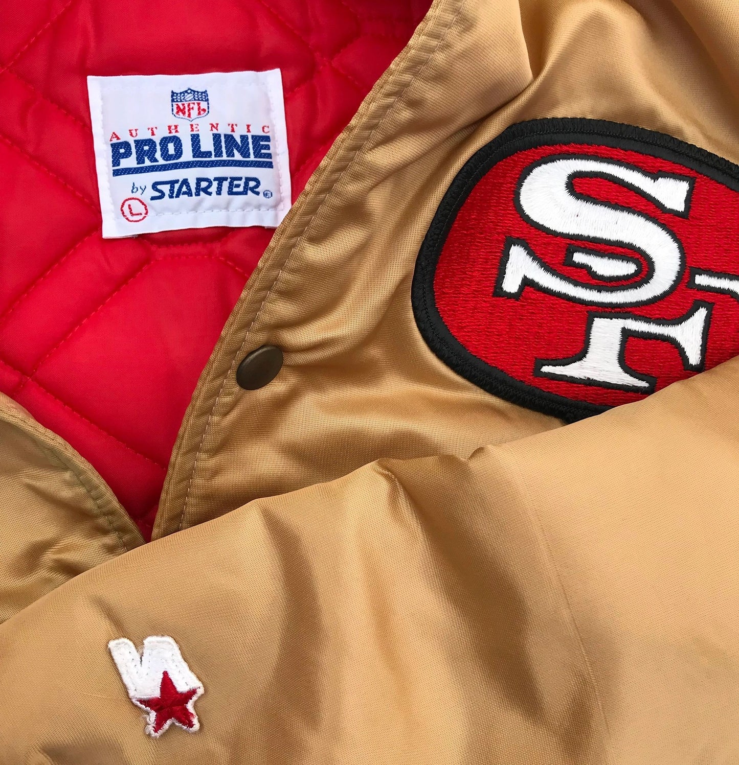 San Francisco 49ers Gold Starter Jacket Size Large
