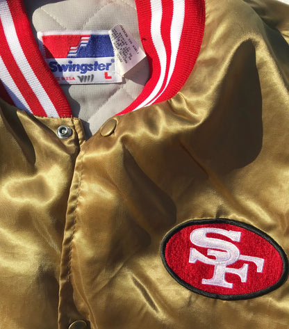 San Francisco 49ers Gold Swingster Gold Jacket Size Large