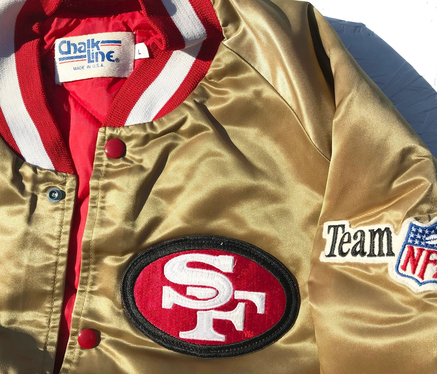 San Francisco 49ers Authentic Chalk Line Jacket Size Large