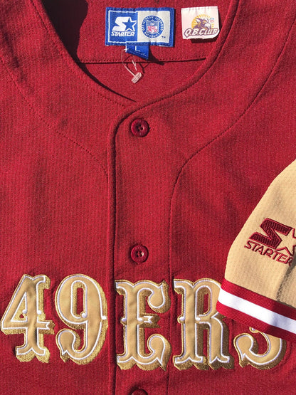 San Francisco 49ers Starter Steve Young Baseball Jersey Size Large
