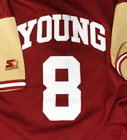 San Francisco 49ers Starter Steve Young Baseball Jersey Size Large