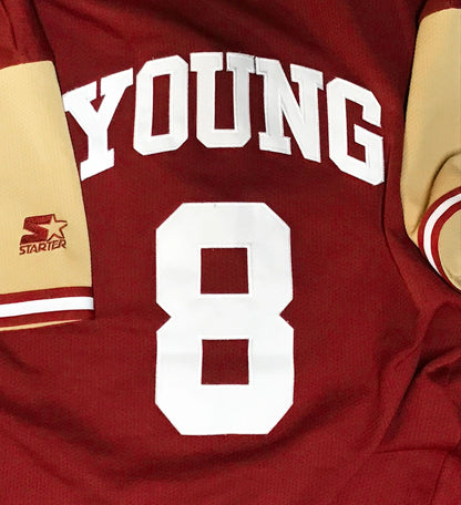 San Francisco 49ers Starter Steve Young Baseball Jersey Size Large