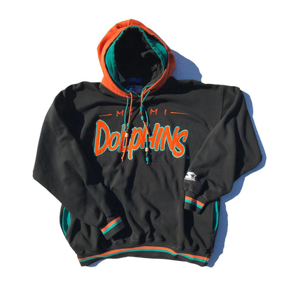 Miami Dolphins Script Starter Double Hoody Size Large