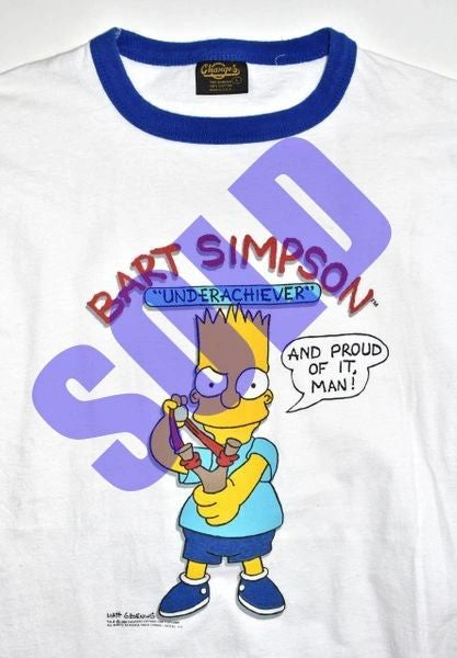 1989 Bart Simpson Underachiever Ringer T-shirt