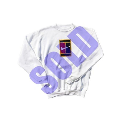 1/1 Nike Tennis Chain Stitch Crew Sweatshirt Size Medium