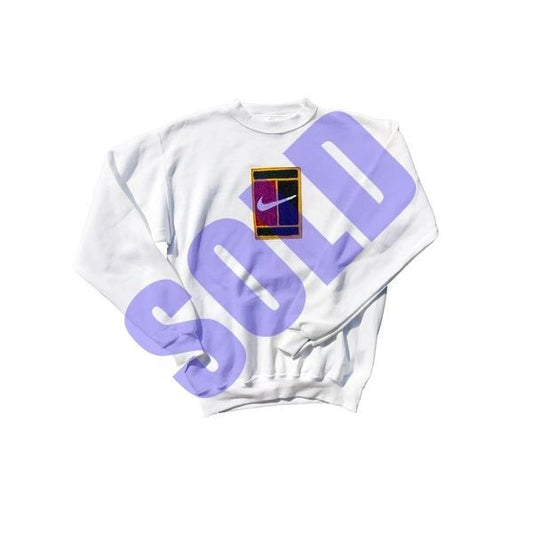 1/1 Nike Tennis Chain Stitch Crew Sweatshirt Size Medium