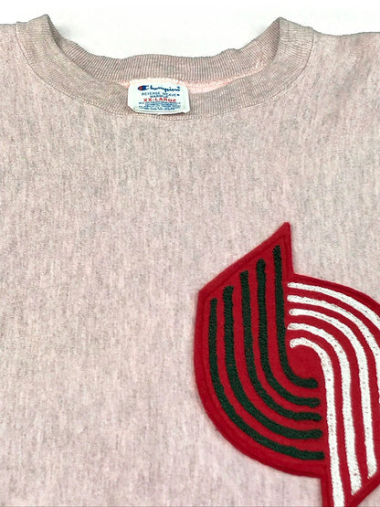 1/1 Portland Trailblazers Champion Reverse Weave Custom Chainstitch