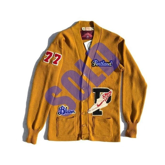 1/1 Portland Trailblazer 1977 "P-Wing" Nike Blazer Cardigan Size 46