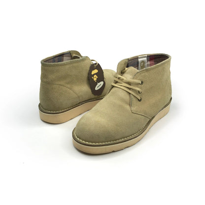 Bape Bathing Ape Beige Suede Chukka Boots in Box Size 8-9