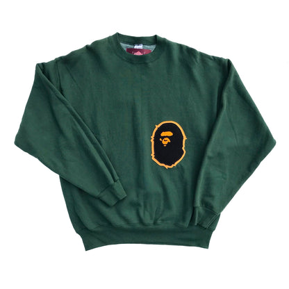 1/1 Bathing Ape BAPE Heavyweight Chenille Crew Sweatshirt NEW XL